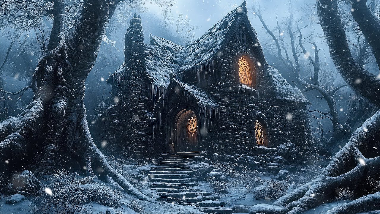 The Winter Chapel of Emberstone Hollow | Celtic Medieval Winter Ambience for Study and Creativity