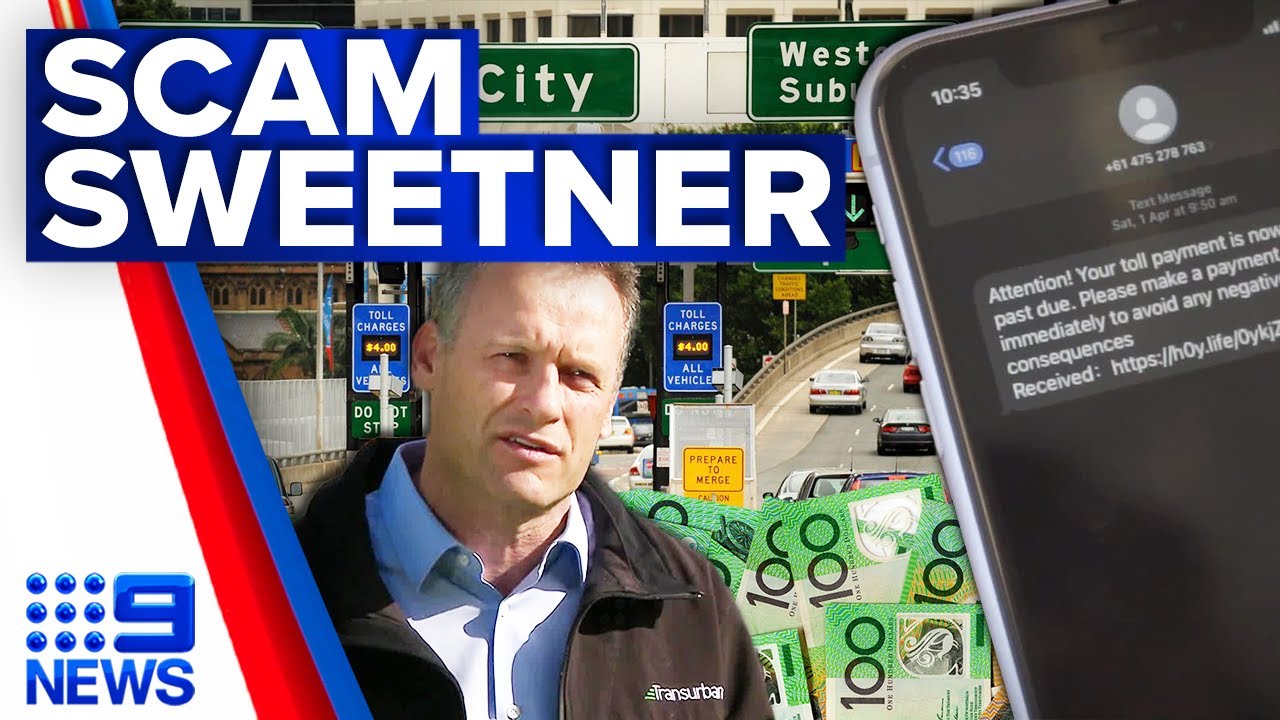 Transurban offers free car, gift cards to people who report toll scams | 9 News Australia