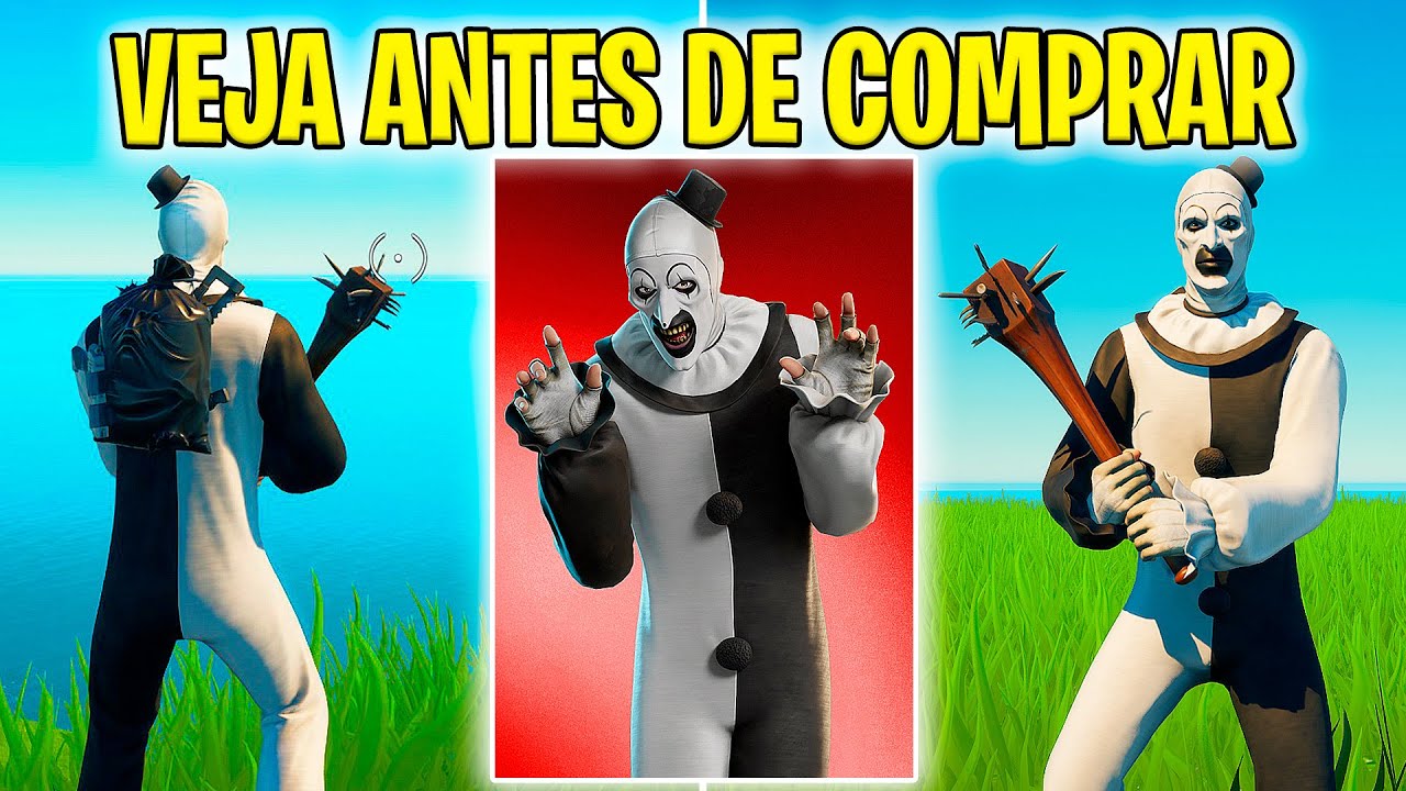 VEJA ANTES DE COMPRAR SKIN ART, O PALHAÇO (PACOTÃO ART, O PALHAÇO) - Fortnite