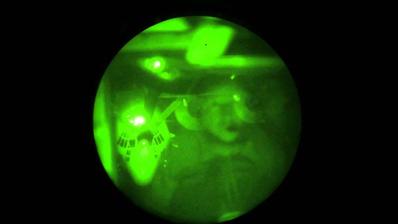 KC-135 Refuels AC-130 Gunship During a Night Operation