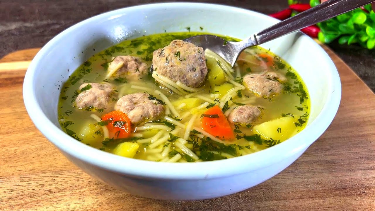 30 минут Всего! Очень вкусный СУП с фрикадельками! Рецепт любимой бабушки!