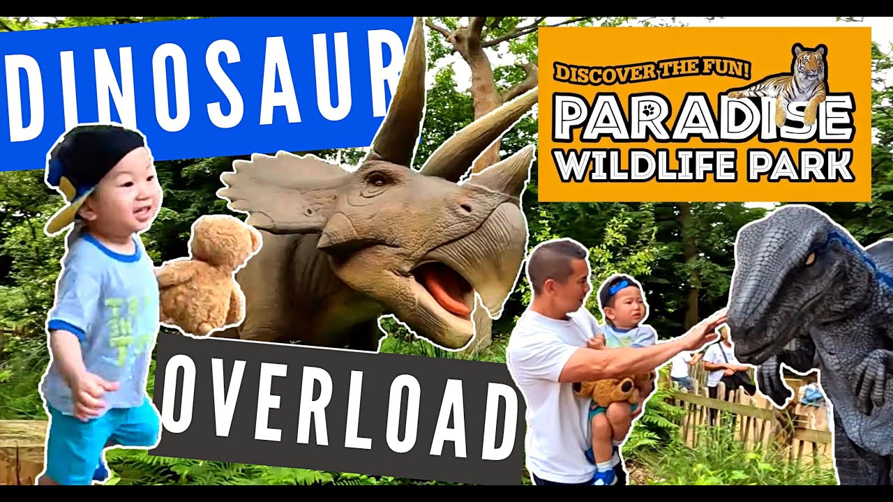 DINOSAUR PARK DAY OUT🦕🦖😱 | PARADISE WILDLIFE PARK 🐅🐧🦁