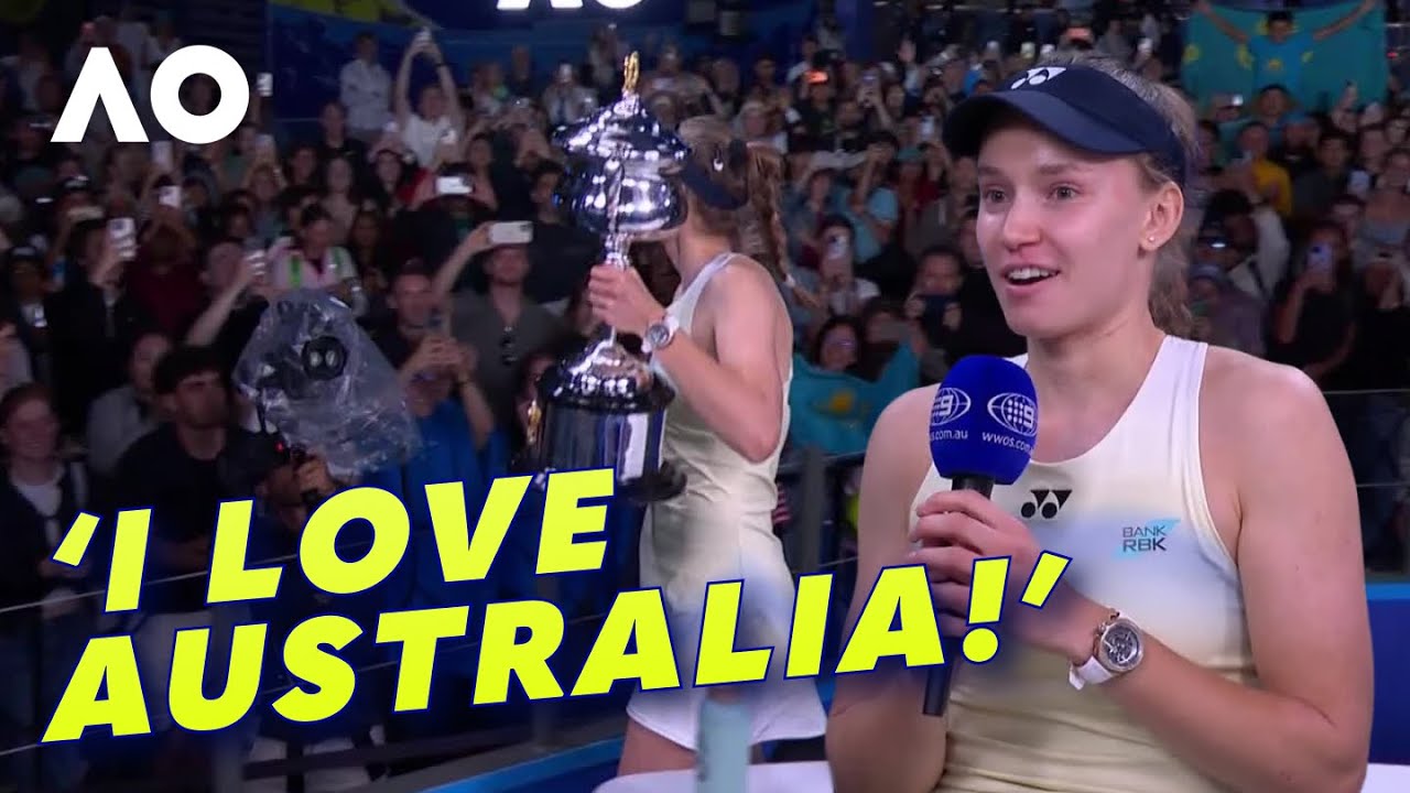 Elena Rybakina sends crowd WILD in incredible interview | AO 2026 | Wide World of Sports