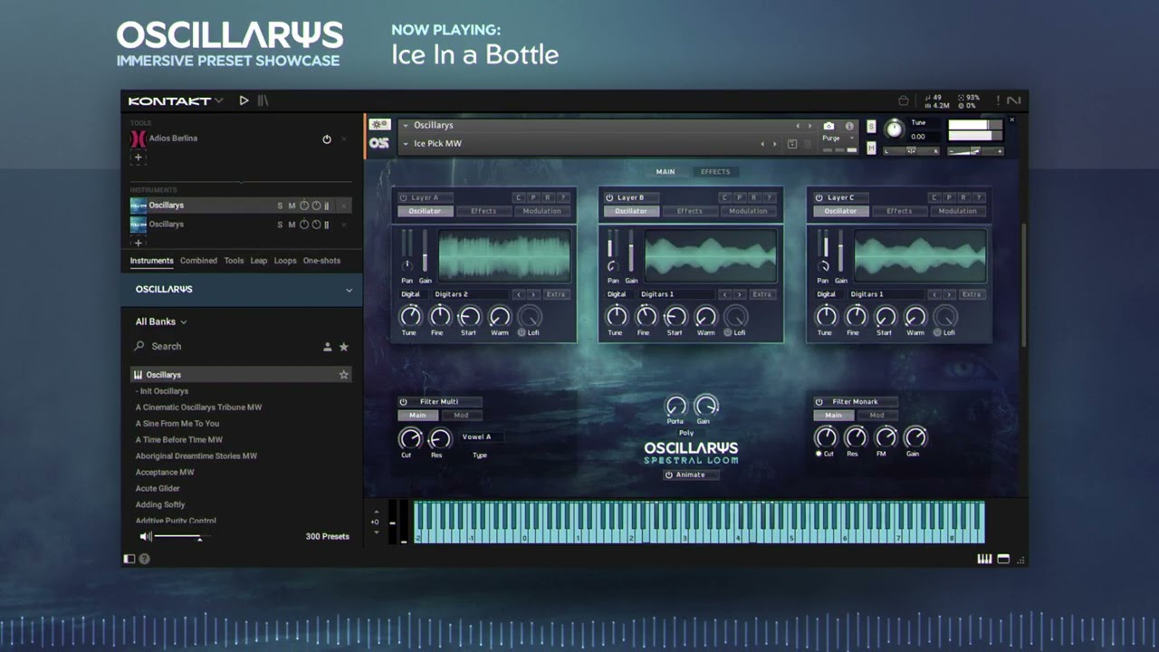 Oscillarys - Preset Demos 2 | Spectral Loom Synthesizer | #nativeinstruments  #kontakt8 #nks