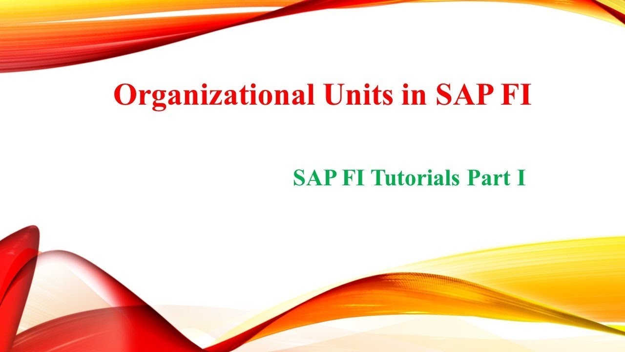 Organizational Units in SAP FI