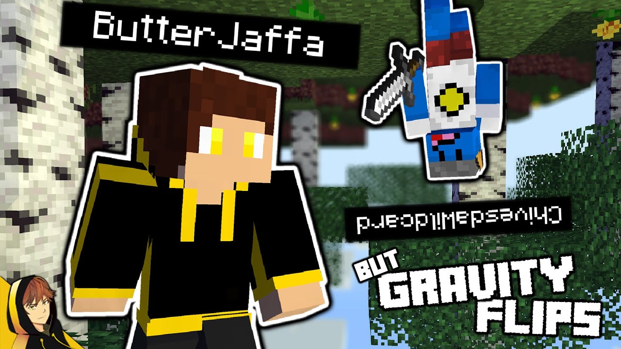 Minecraft, but Gravity Flips Randomly every MINUTE! - Challenge