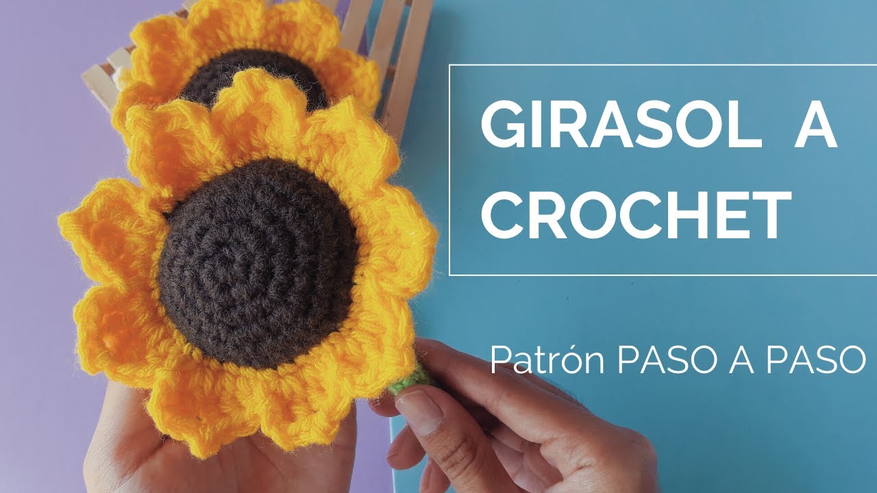 GIRASOL a CROCHET/FACIL y RÁPIDO!