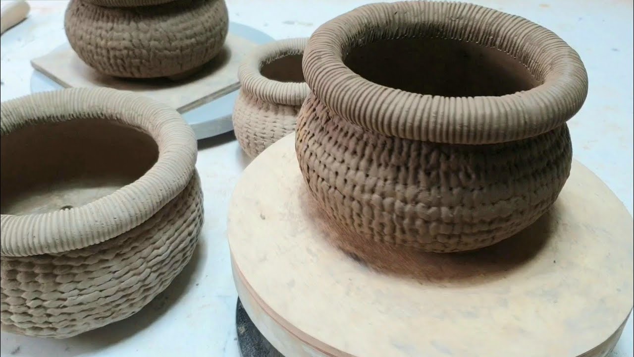 댕댕이바구니 화분만들기 제일좋아하는 바구니모양 handbuilding ceramic basket