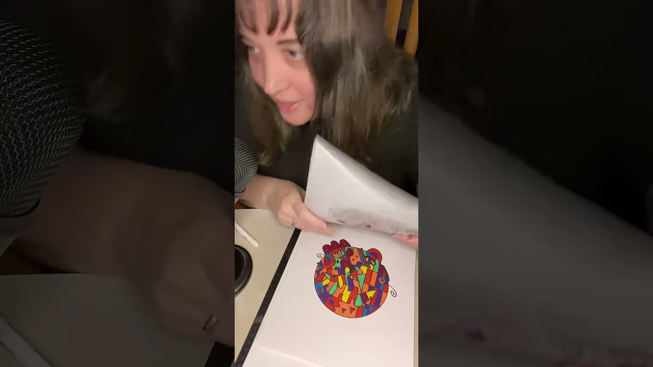 Art ASMR | Drawing Abstract Mandalas | Whispered Show & Tell, Marker & Paper Sounds 💖Livestream 029