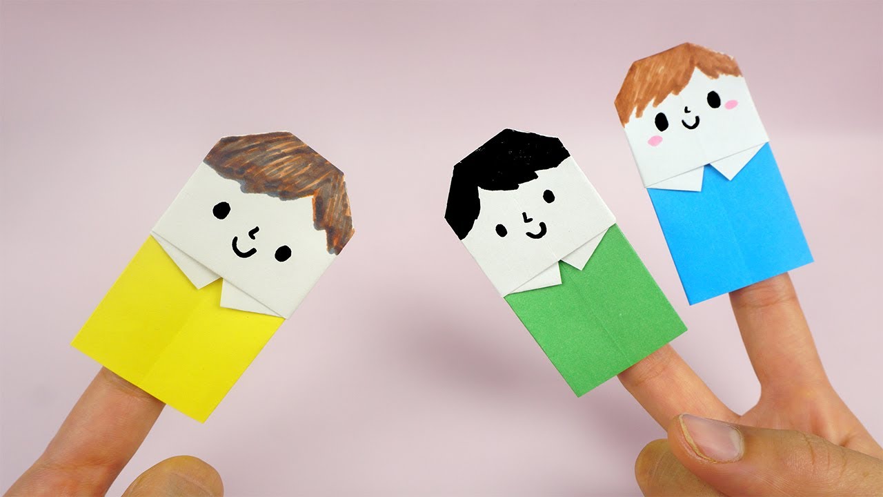 Como hacer Titeres de dedo con papel | Titeres de origami