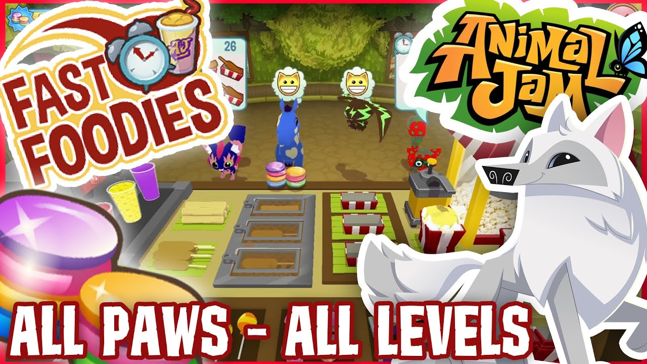 Getting 3 Paws in EVERY Level of Fast Foodies ┃ Sarepia Theater ┃ Animal Jam  🐾