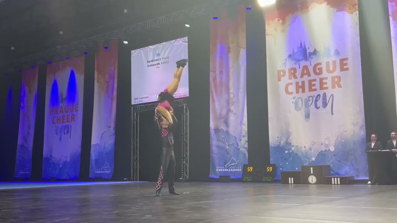 Maciej Bartkiewicz Natalia Krakowiak Pregue ACRO program MCCS  29 03 2025 1 place