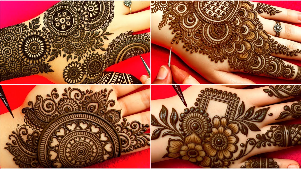 Top - 4 Easy Arabic bridal fronthand mehndi design | Simple mehndi design | mehndi designs | mehndi