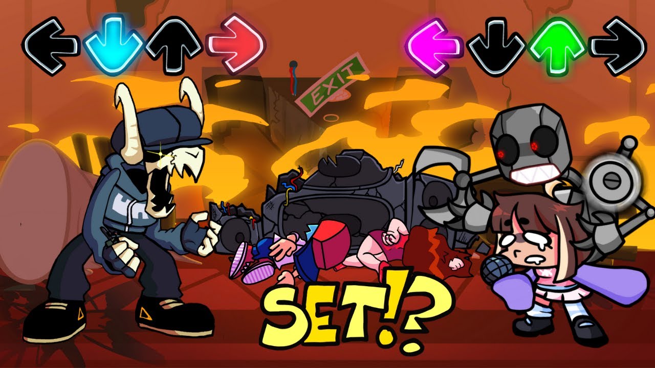 Friday Night Funkin' - BF calls QT & KB to help him fight Tabi (Tabi vs QT & KB)