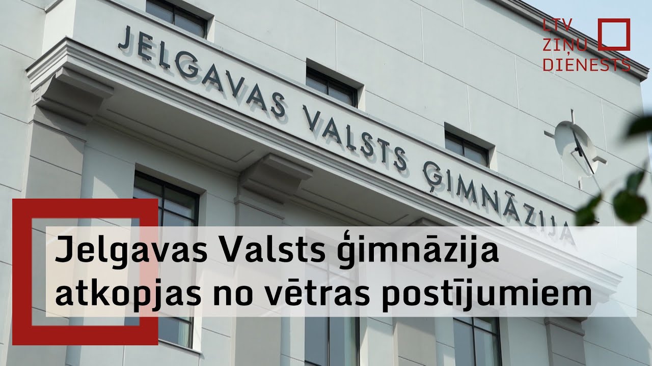 Jelgavas Valsts ģimnāzijā jauns mācību gads; turpinās vētras seku novēršana