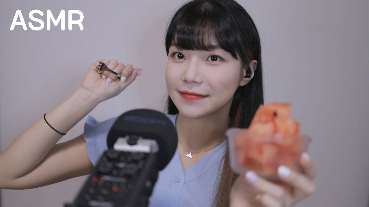 [ASMR] 사각사각 여름에 꼭 들어야하는 시원한 수박 이팅사운드 | watermelon eating sounds 2022ver.