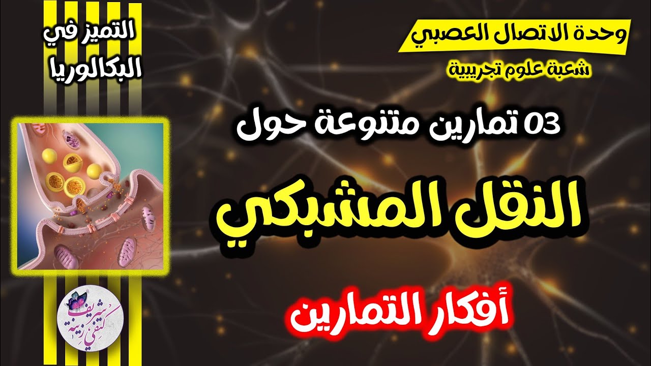 بكالوريا💫مراجعة استثنائية للاختبار😌 3 تمارين حول النقل المشبكي+ افكار التمارين