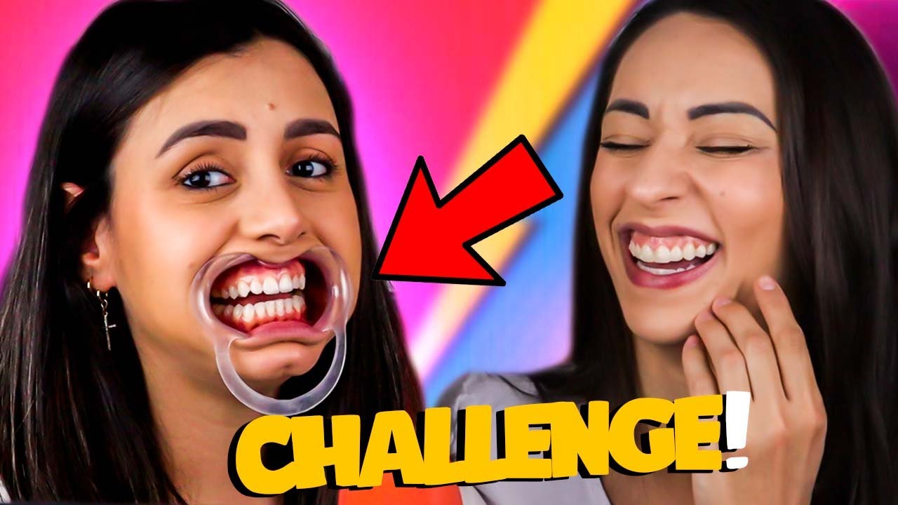 EU E MINHA NAMORADA TENTANDO SE DECLARAR COM... UM AFASTADOR? - Desafio do Afastador Labial!