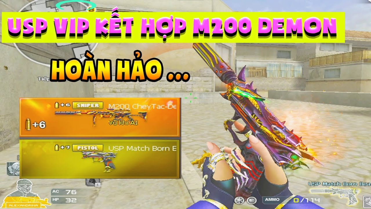 ► Bình luận Đột Kích - USP VIP kết hợp M200 Demonic - Quá hoàn hảo