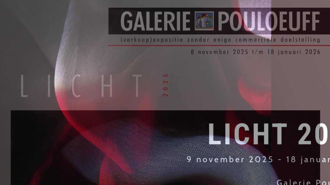 Invitation of the expo ''LIGHT'' where my photoseries is presented at Galerie Pouloeuff , Naarden