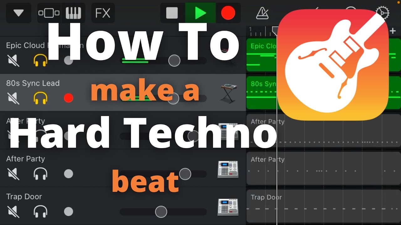 How To Make A Hard Techno Beat - GarageBand iOS - (Prod.4IMH) | 8 Bar Vibes |
