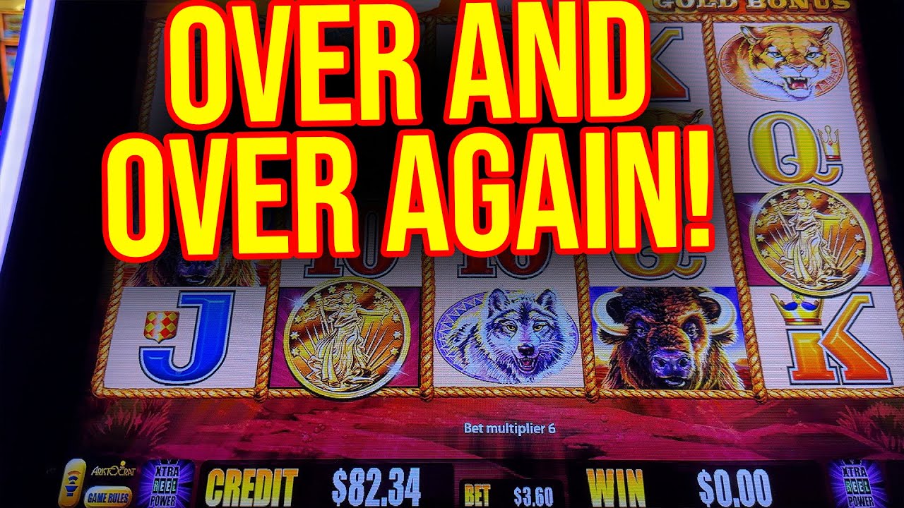 GAMBLING ON OLD SCHOOL BUFFALO GOLD SLOT MACHINE IN LAS VEGAS!