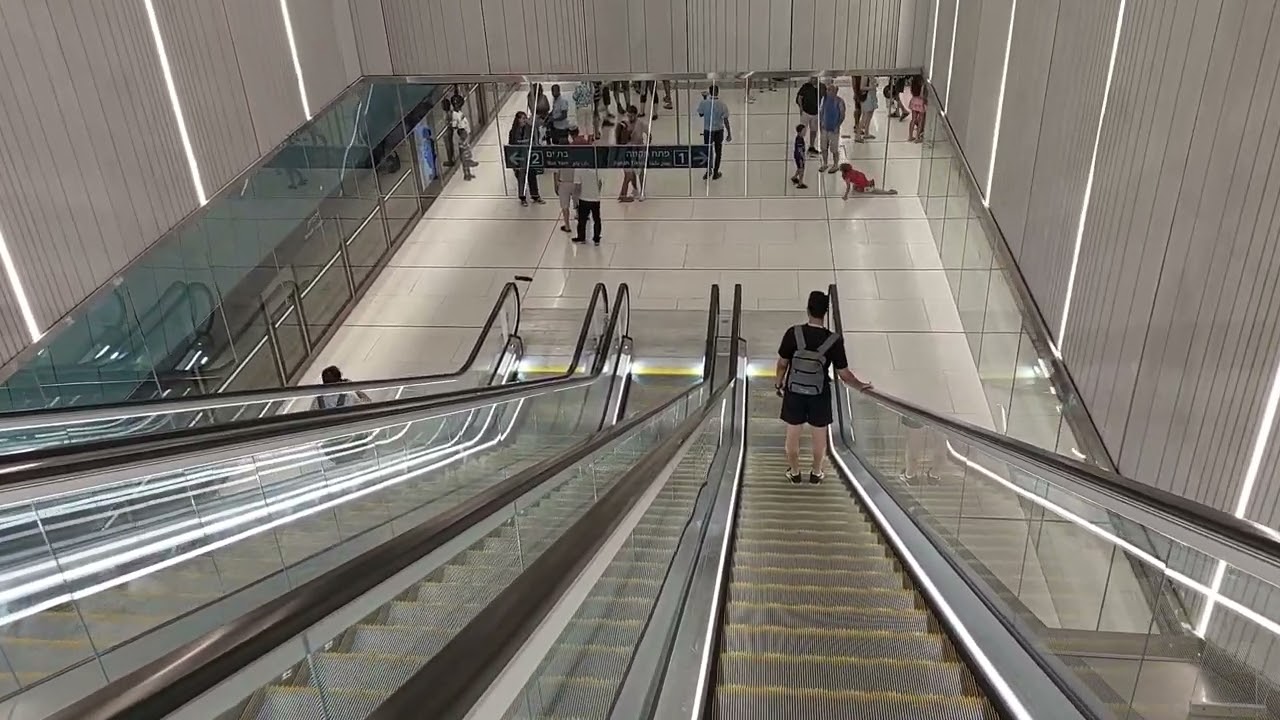 First day of the first Light Rail in Israel. The RED LINE