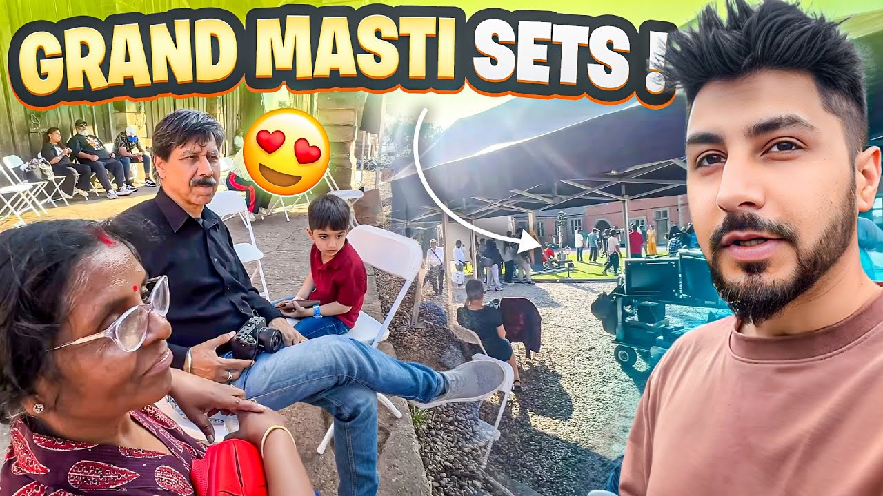 Took mom and dad on the sets of Grand Masti in UK.