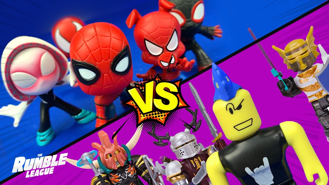Roblox Rocks vs Spider-Man and the Web-Warriors // RUMBLE LEAGUE by KidCity