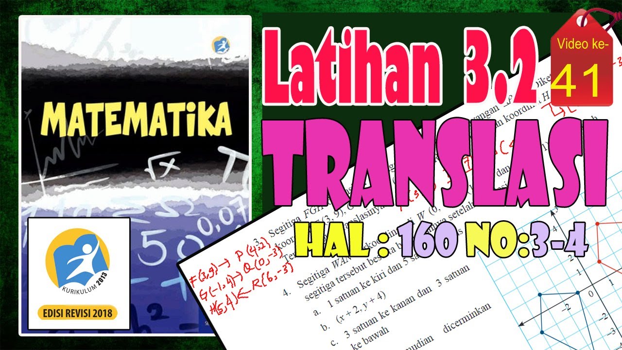 41. Latihan 3.2 No. 3-4 Hal. 160 | Translasi | Matematika 9 SMP BSE