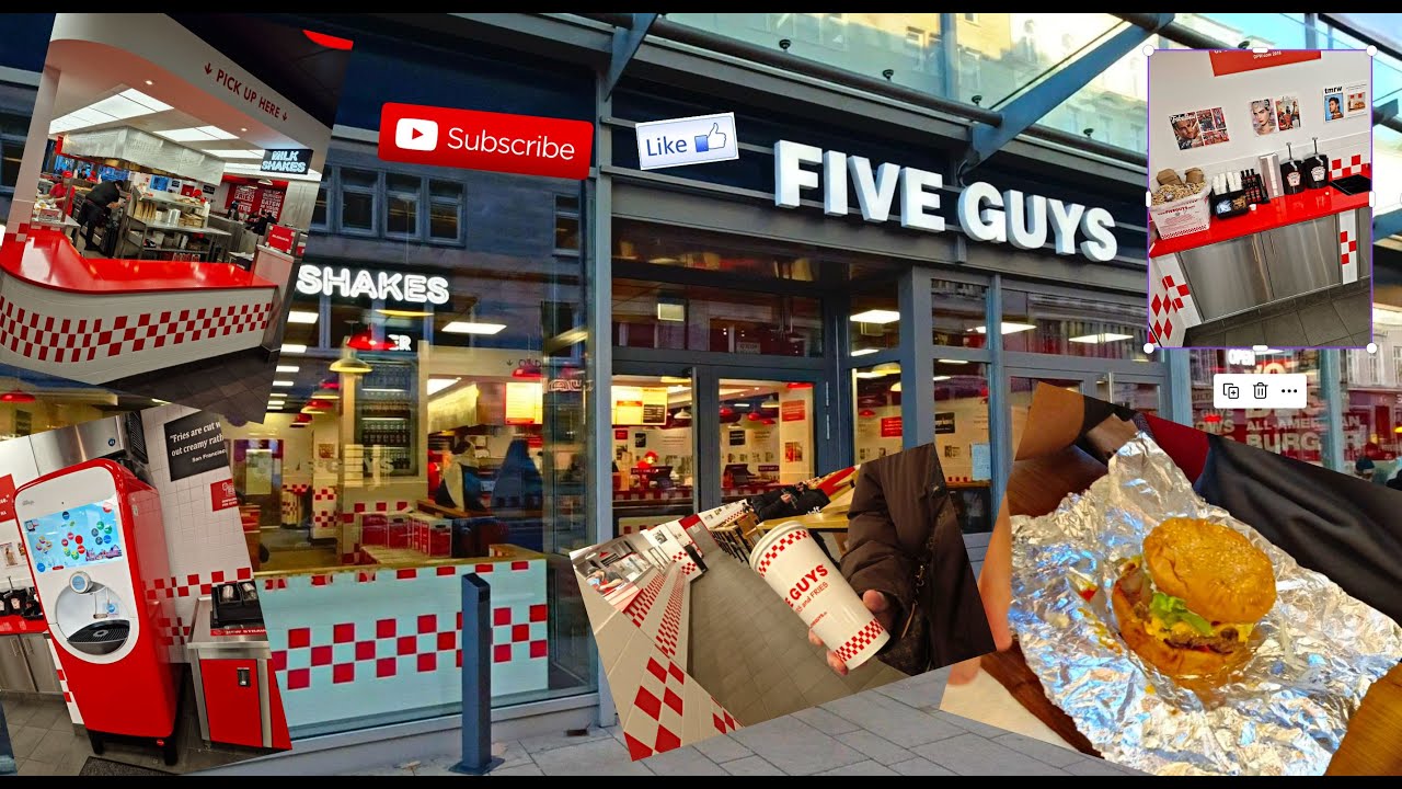 VI KOMMER I BURGER HIMMLEN HOS FIVE GUYS I HAMBORG.... DET MÅTTE VI BARE PRØVE IGEN....