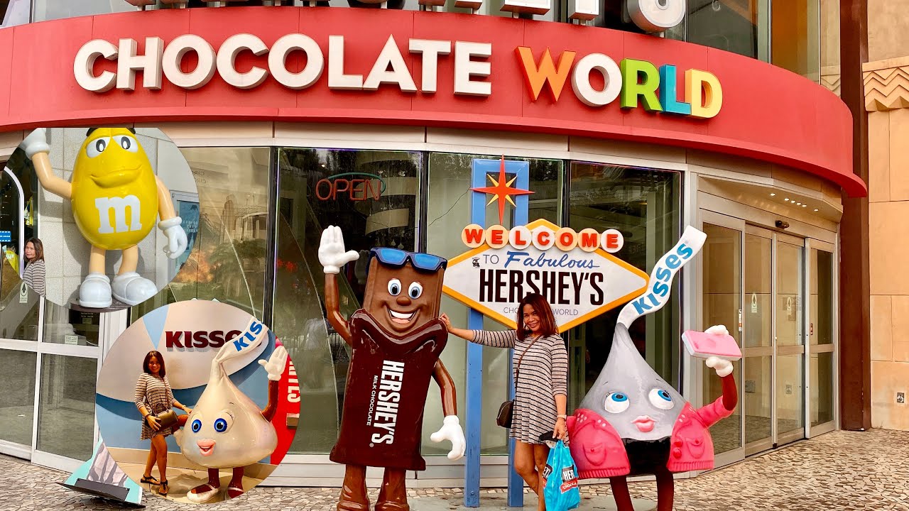 BUYING GIANT CHOCOLATE KISSES @HERSHEYS CHOCOLATE WORLD|CHOCOLATE STATUE| MGM’s LION  #jessdailyvlog