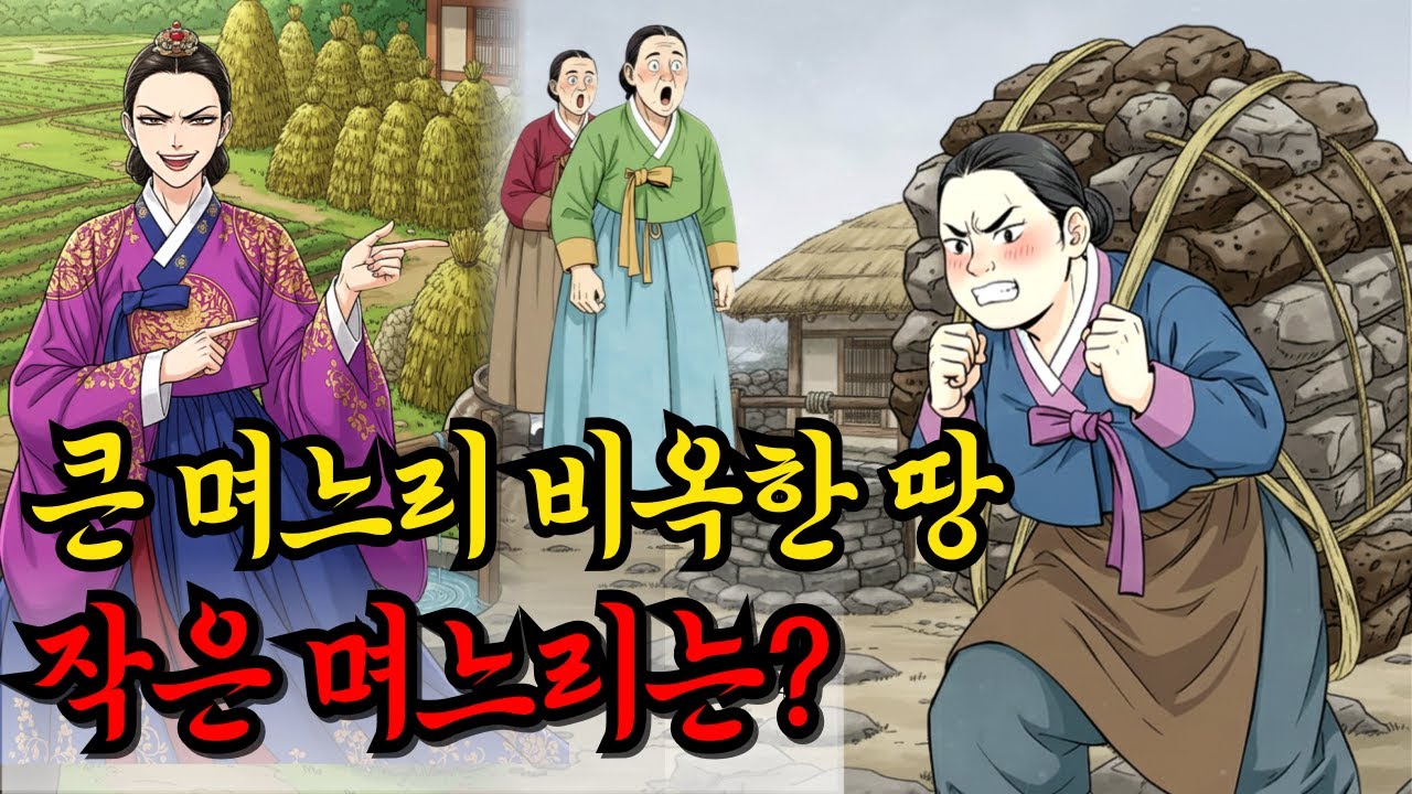 큰 며느리는 비옥한 땅을 작은 며느리는 메마른 우물 떠안다｜조선시대 야담| 옛날이야기