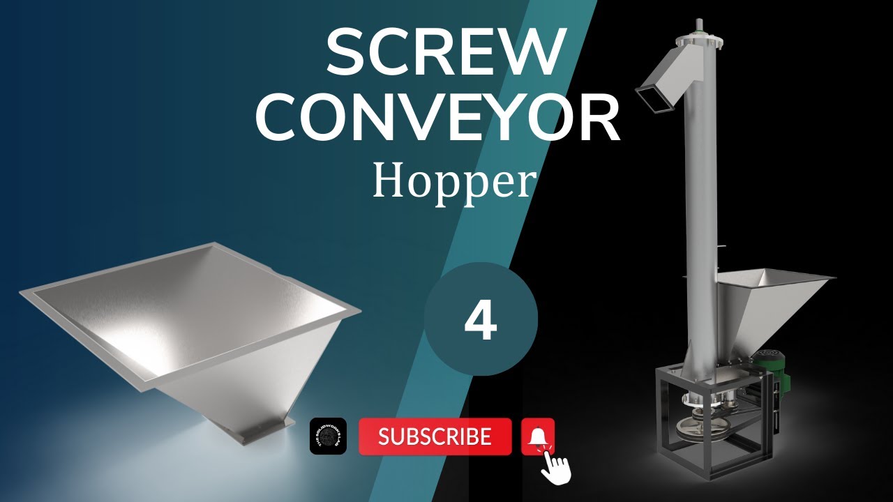 Hopper of Screw Conveyor | SolidWorks 3D Modeling & Assembly Tutorial