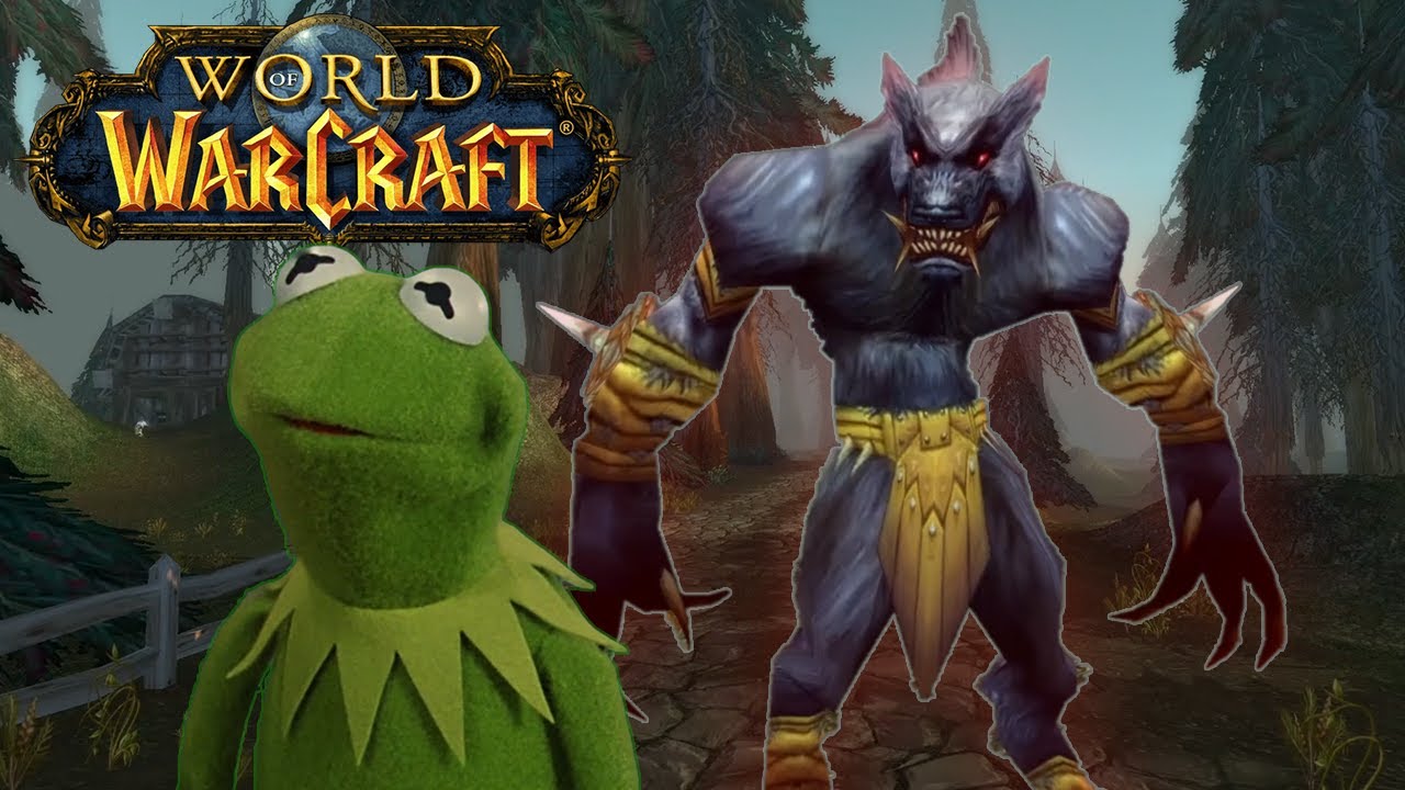 Kermit the Frog in WOW Classic - Silverpine Forest
