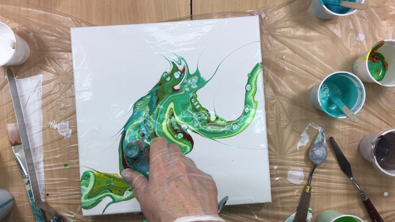 ( 267 ) negative space pour 30cmx30cm