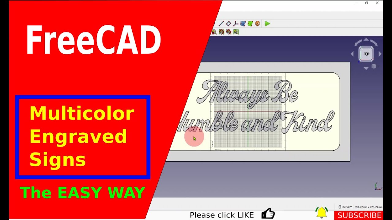 Многоцветные гравированные знаки FreeCAD — простой способ.