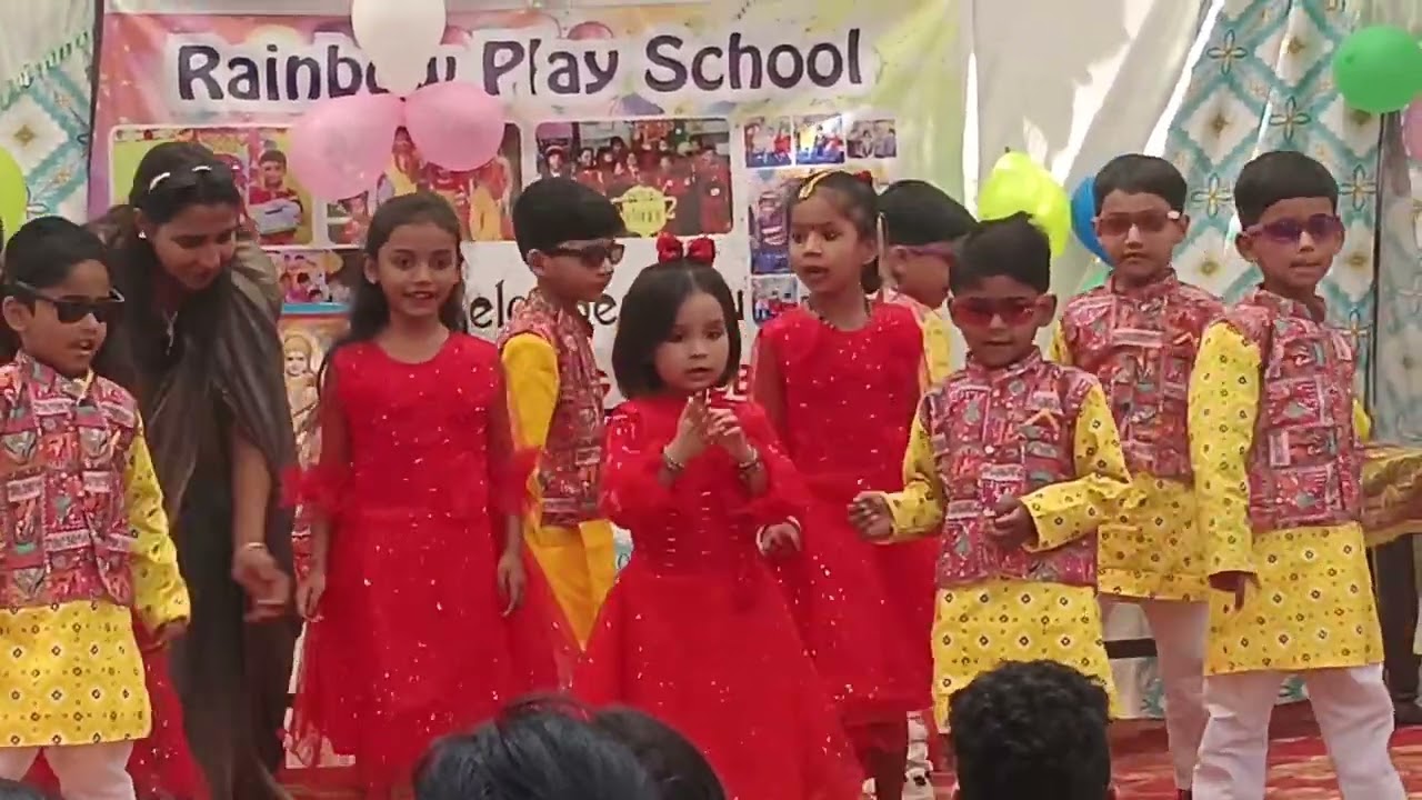 Dhanushree's first Annual function in🌈 Rainbow  play school 🌈❤️and her first on stage performance 🧿🌈