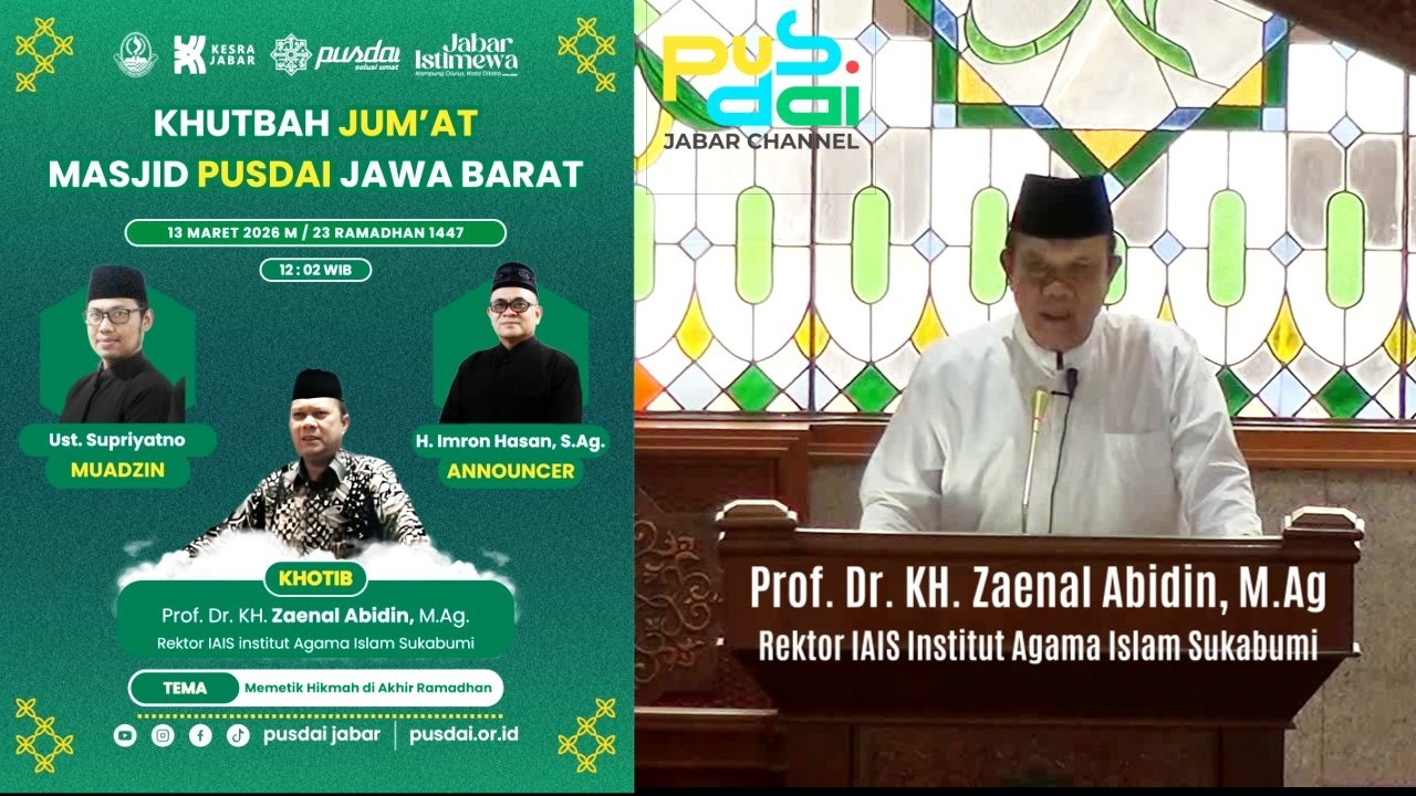 KHUTBAH JUM'AT 23 RAMADHAN 1447 H MASJID PUSDAI