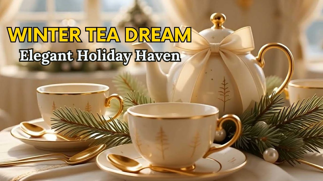 Step Into a Cream & Gold Winter Tea Room ❄️ Where Holiday Elegance Lives
