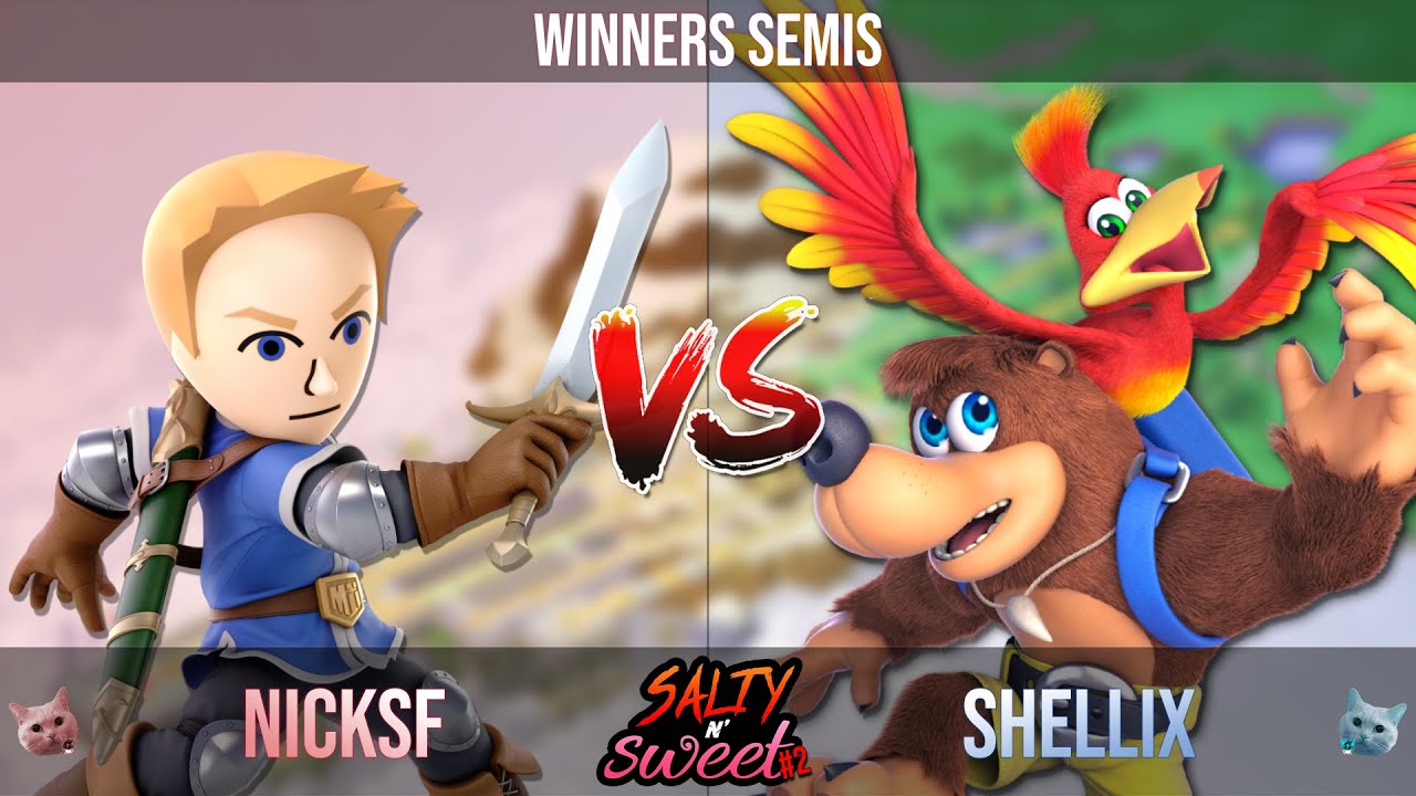 SaltySweet # 02 | NickSF (Mii Swordfighter) vs Shellix (Banjo Kazooie) | Winners Semis | SSBU