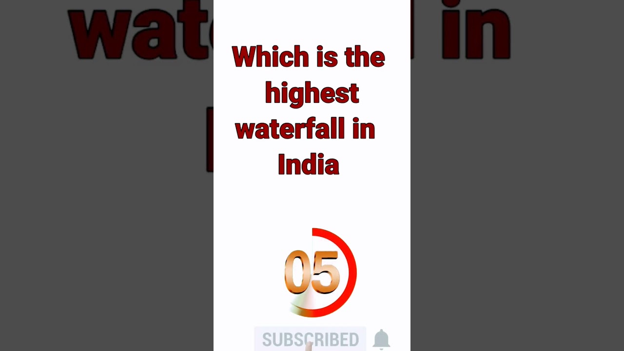 Which is the highest waterfall in India