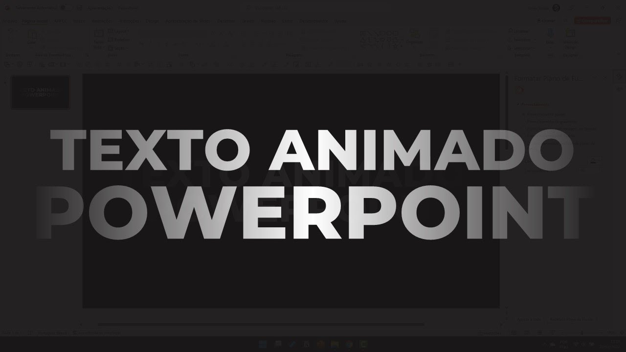 Como Criar Texto Animado no PowerPoint