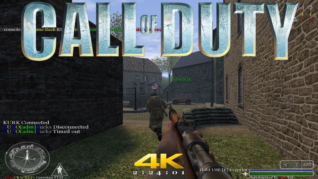 Call of Duty 1 2020 Carentan Multiplayer Gameplay 4K