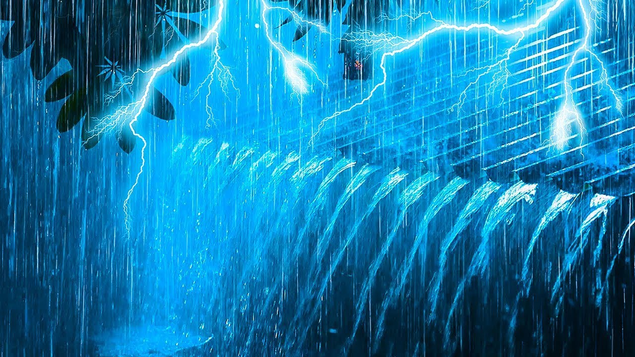 Beat Insomnia in 3 Minutes with Pounding Rain on Metal Roof & Rolling Thunder on a Stormy Night