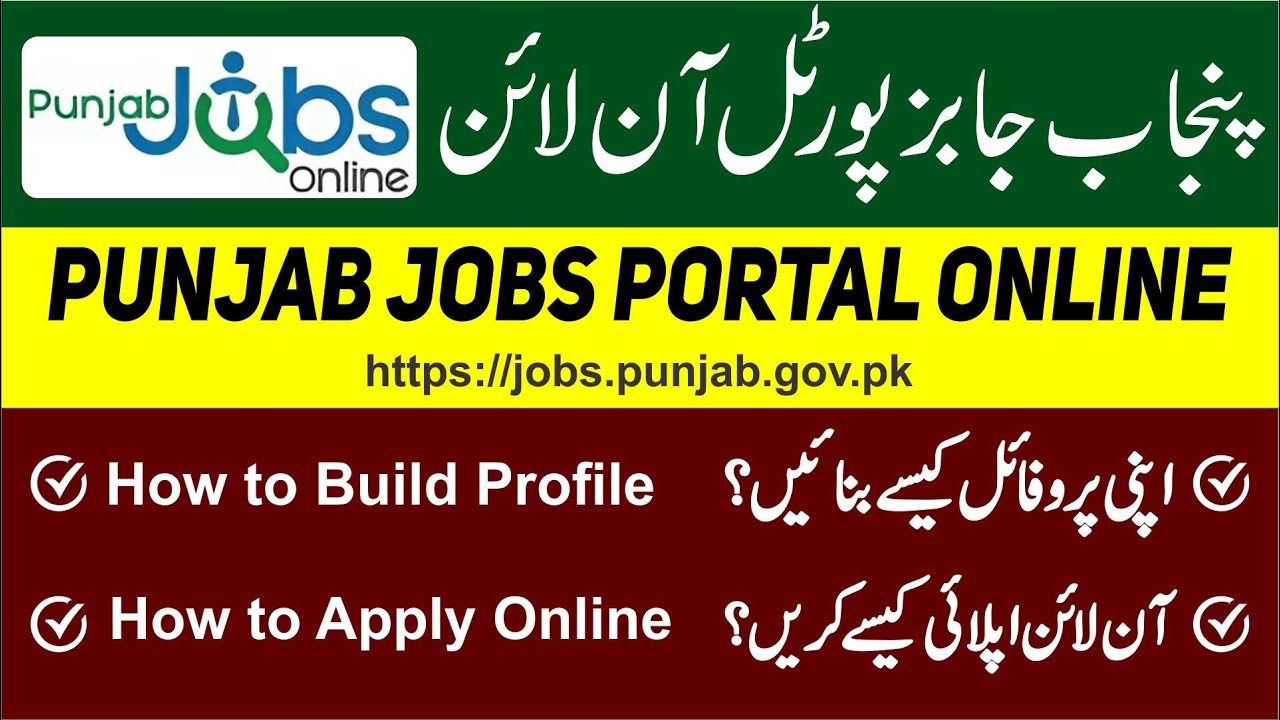 Punjab Jobs Portal Online Apply | How to Build Profile on Punjab Jobs Portal