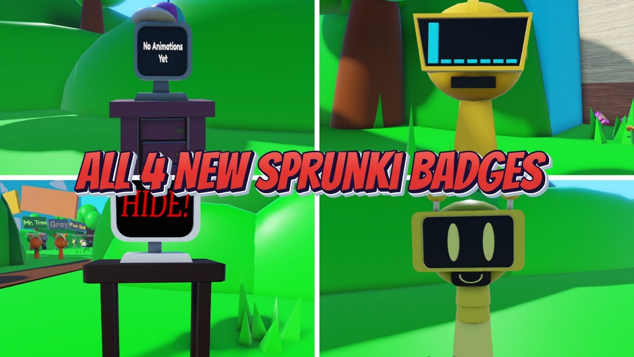 3D Sprunki RP And Animations - How To Get ALL 4 New Sprunki Badges And Morphs NEW UPDATE ROBLOX