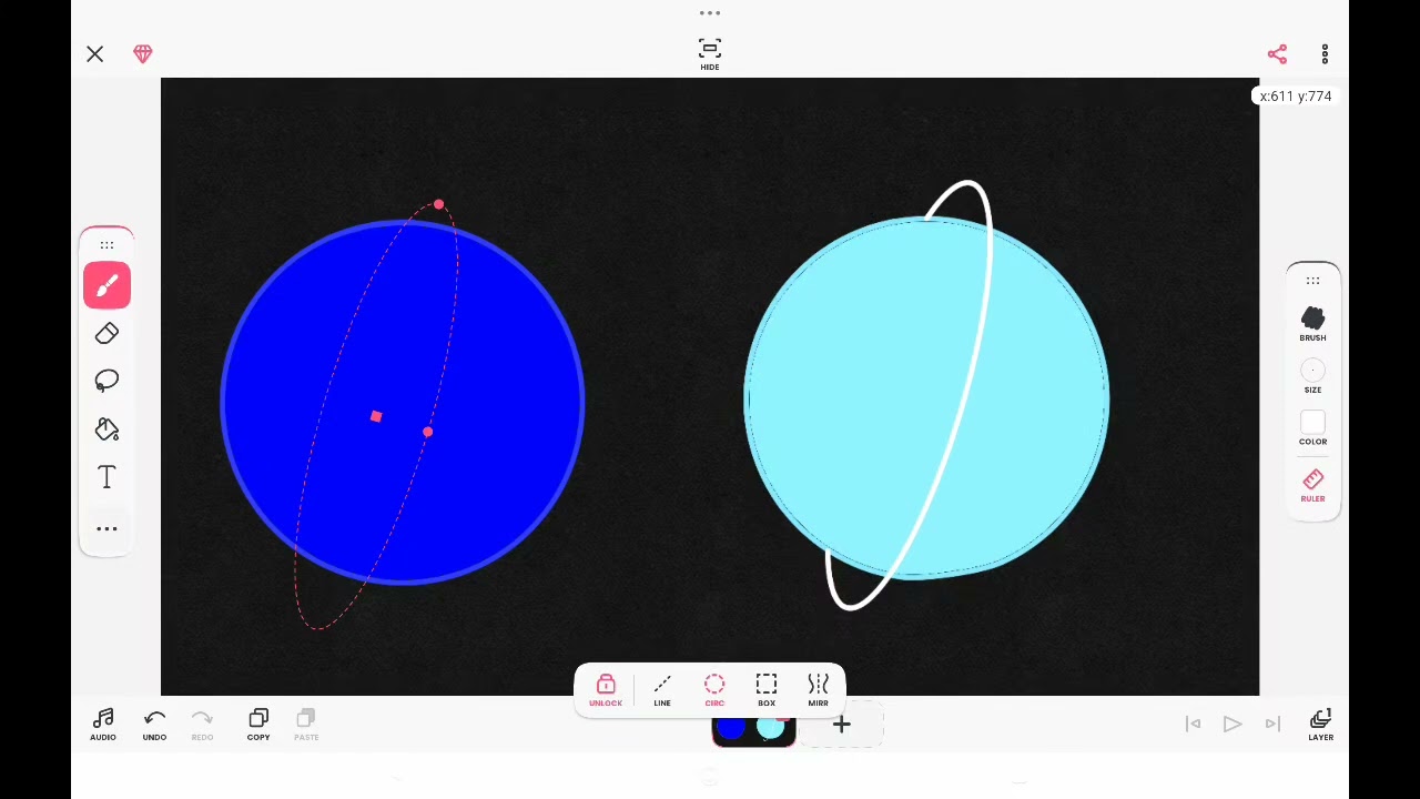 drawing the 2 ice giants