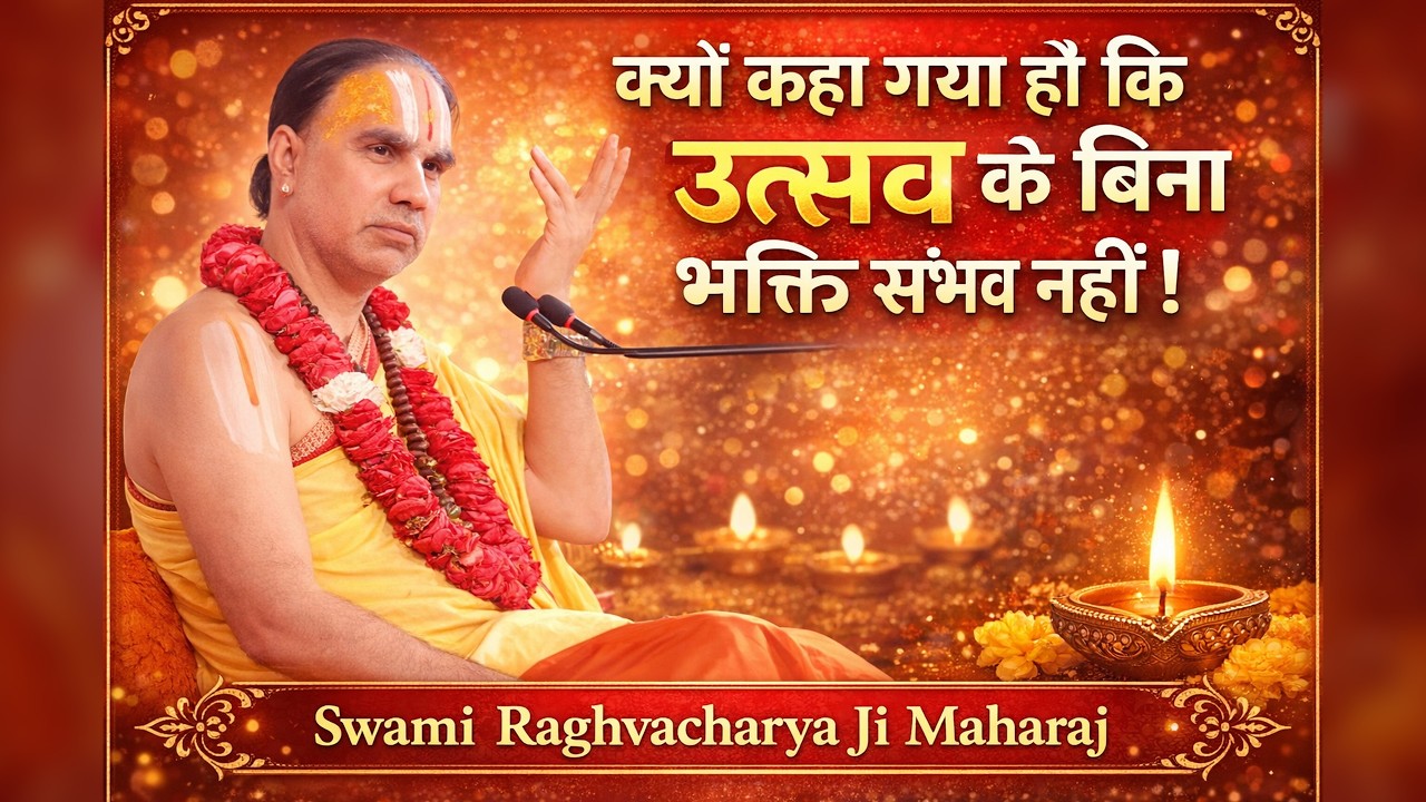 क्यों कहा गया है कि उत्सव के बिना भक्ति संभव नहीं ! Swami Raghvacharya Ji Maharaj