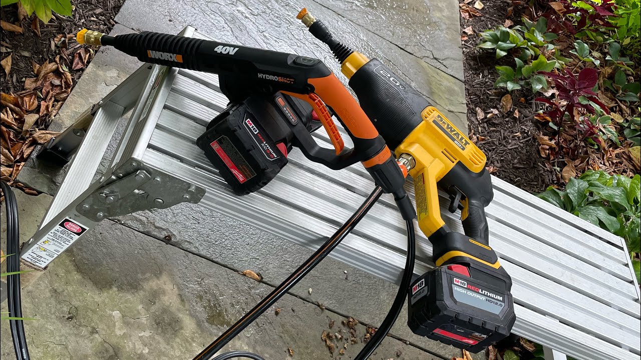 Worx Hydro shot vs Dewalt Cordless pressure washer